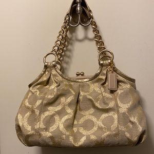 Coach Gold Satchel Bag